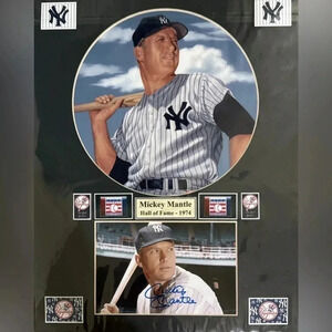 Mickey Mantle New York Yankees hand signed autograph photo matted 11x14